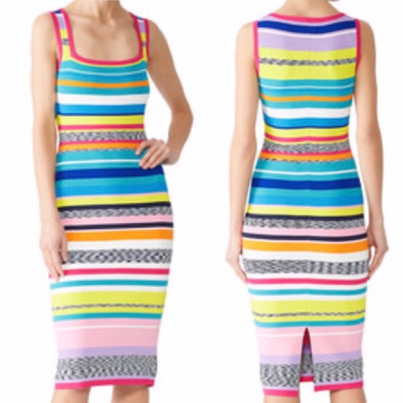 Milly Spacedye Rainbow Stripe Dress. Size 0-2 (P) - Picture 1 of 6